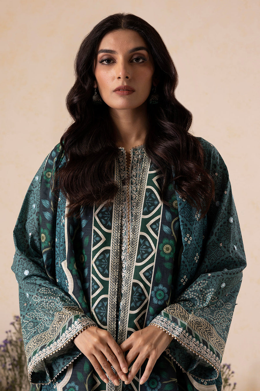 Zellbury Winter Vol-04 Embroidered Khaddar Unstitched 3Pc Suit WUW25E30167