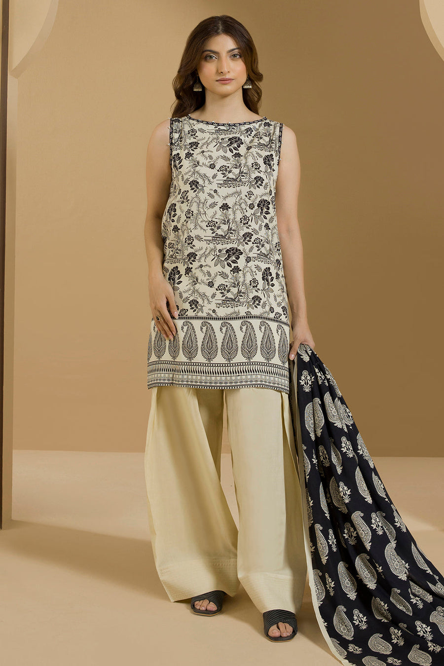 Zellbury Winter Vol-03 Unstitched Printed Linen 2Pc Suit WUW25X20086