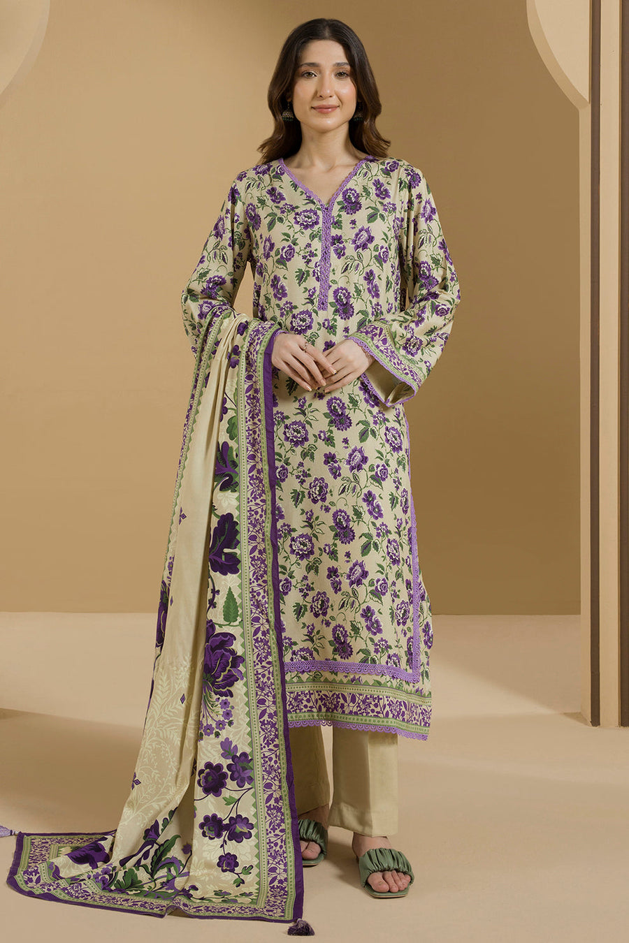 Zellbury Winter Vol-03 Unstitched Printed Linen 2Pc Suit WUW25X20089