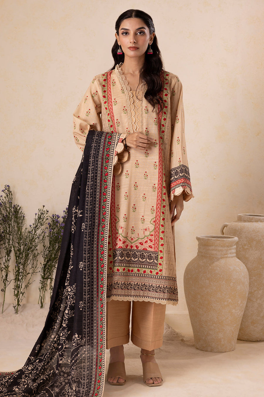 Zellbury Winter Vol-04 Printed Khaddar Unstitched 2Pc Suit WUW25X20117