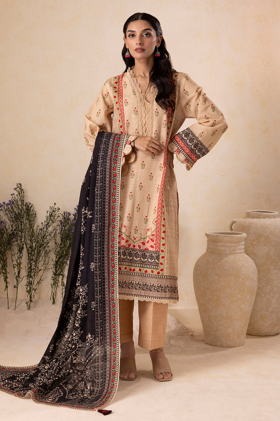 Zellbury Winter Vol-04 Printed Khaddar Unstitched 2Pc Suit WUW25X20117