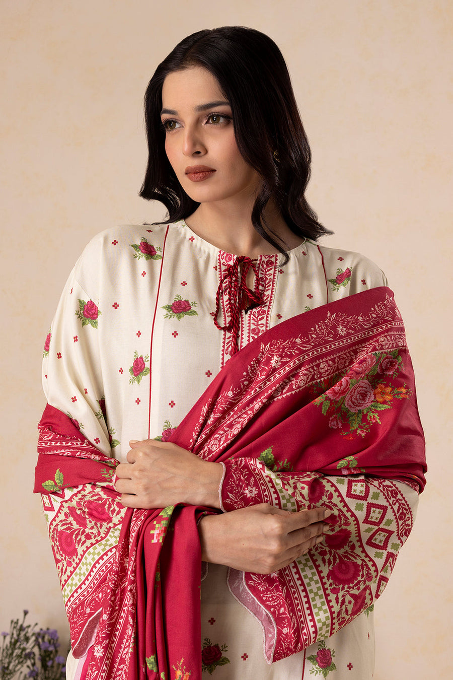Zellbury Winter Vol-04 Printed Khaddar Unstitched 2Pc Suit WUW25X20119
