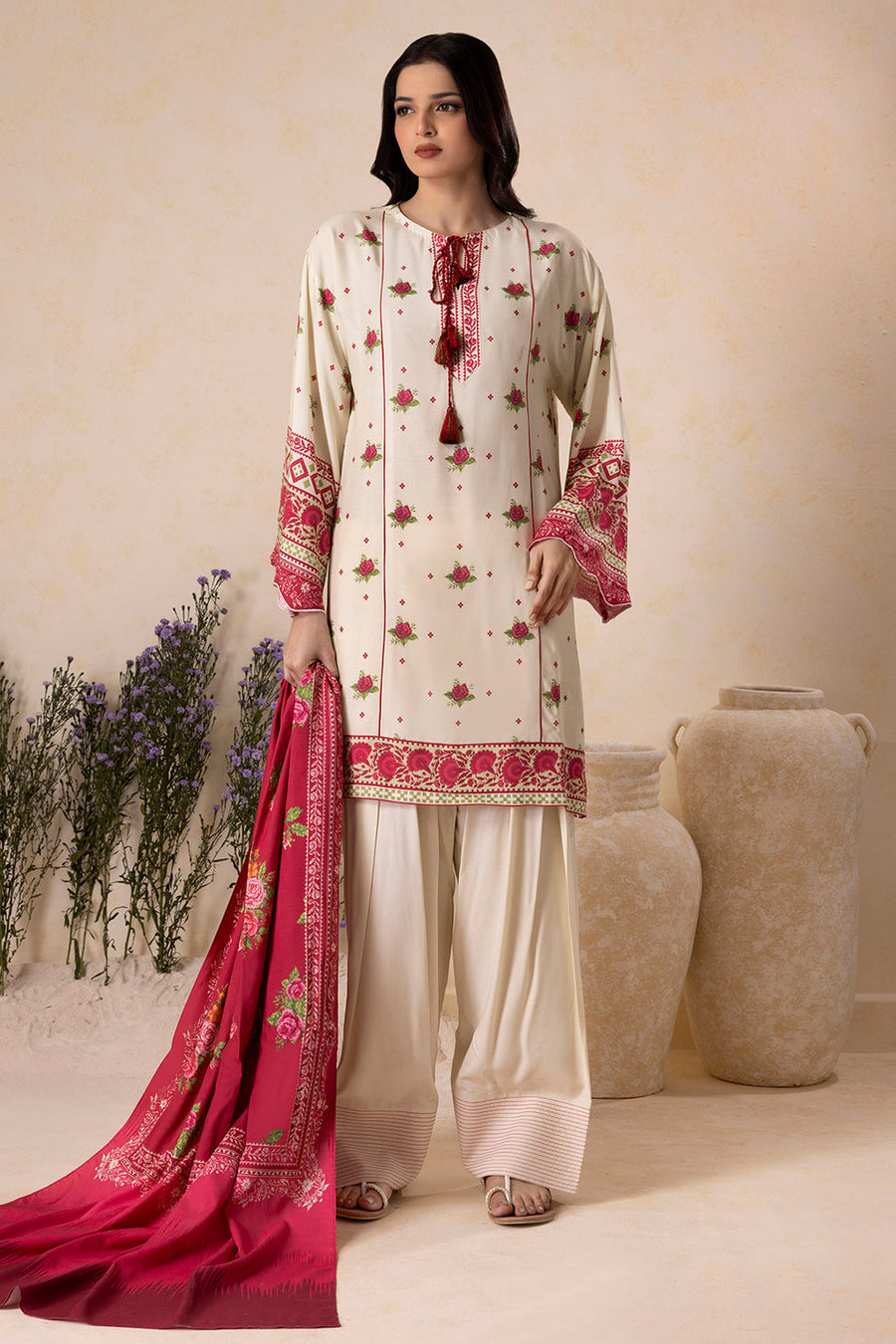 Zellbury Winter Vol-04 Printed Khaddar Unstitched 2Pc Suit WUW25X20119
