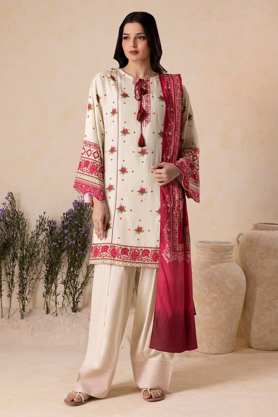 Zellbury Winter Vol-04 Printed Khaddar Unstitched 2Pc Suit WUW25X20119