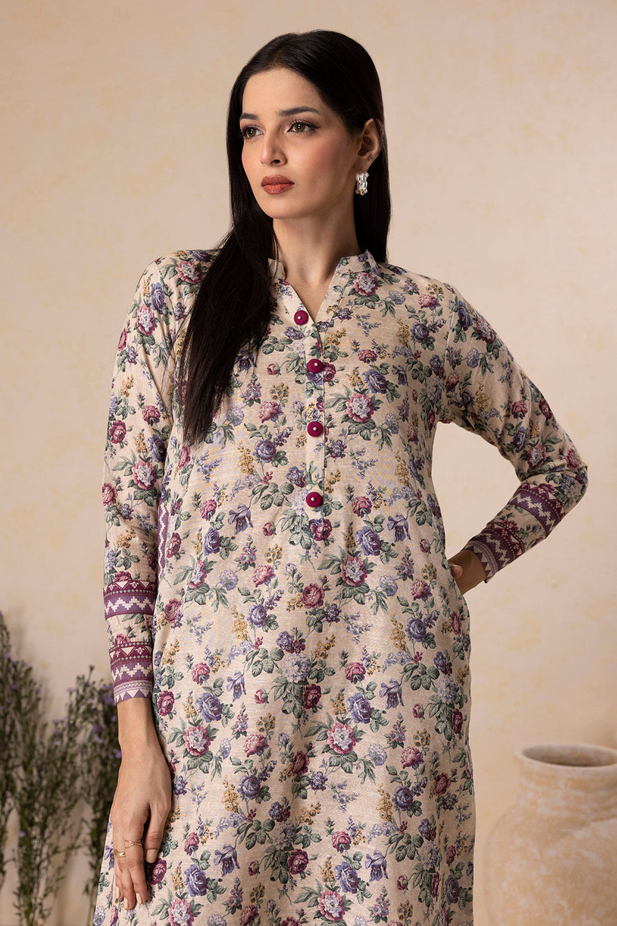 Zellbury Winter Vol-04 Printed Khaddar Unstitched 2Pc Suit WUW25X20122