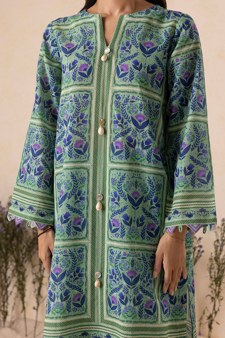 Zellbury Winter Vol-04 Printed Khaddar Unstitched 2Pc Suit WUW25X20127