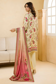 Zellbury Winter Vol-03 Unstitched Printed Linen 3Pc Suit WUW25X30098