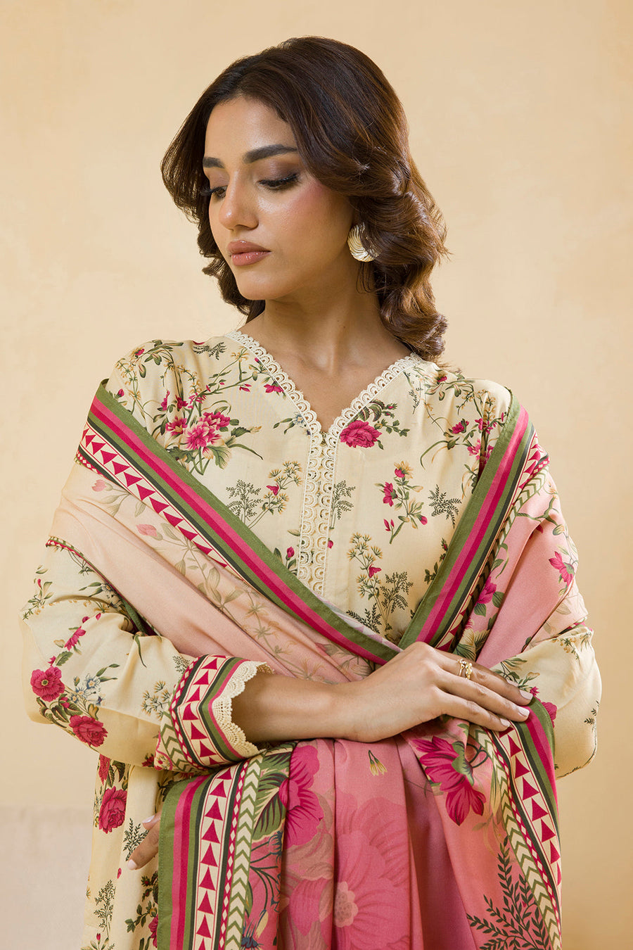 Zellbury Winter Vol-03 Unstitched Printed Linen 3Pc Suit WUW25X30098