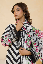 Zellbury Winter Vol-03 Unstitched Printed Linen 3Pc Suit WUW25X30099