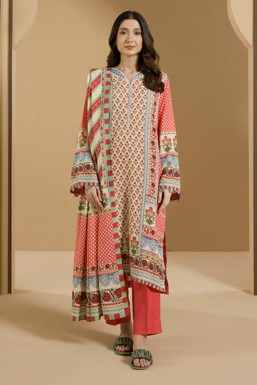 Zellbury Winter Vol-03 Unstitched Printed Linen 3Pc Suit WUW25X30100