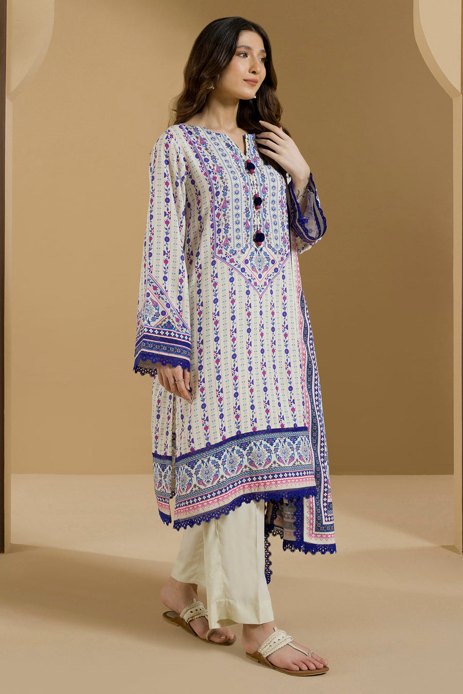 Zellbury Winter Vol-03 Unstitched Printed Linen 3Pc Suit WUW25X30105