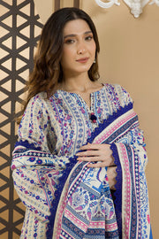Zellbury Winter Vol-03 Unstitched Printed Linen 3Pc Suit WUW25X30105