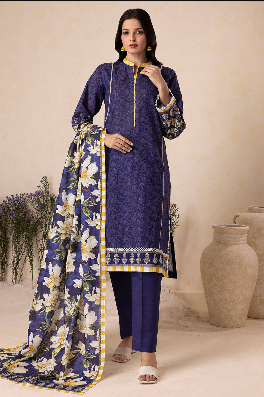 Zellbury Winter Vol-05 Unstitched Printed Khaddar 3Pc Suit WUW25X30134