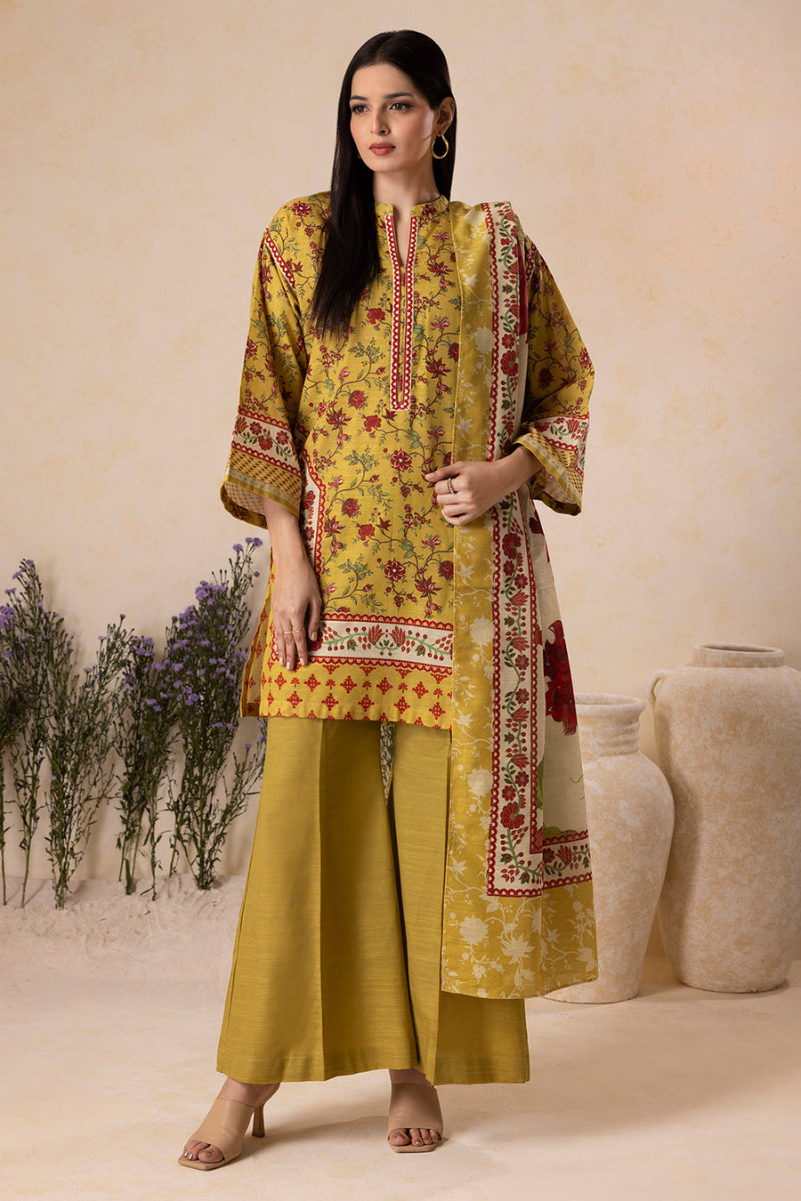Zellbury Winter Vol-05 Unstitched Printed Khaddar 3Pc Suit WUW25X30137