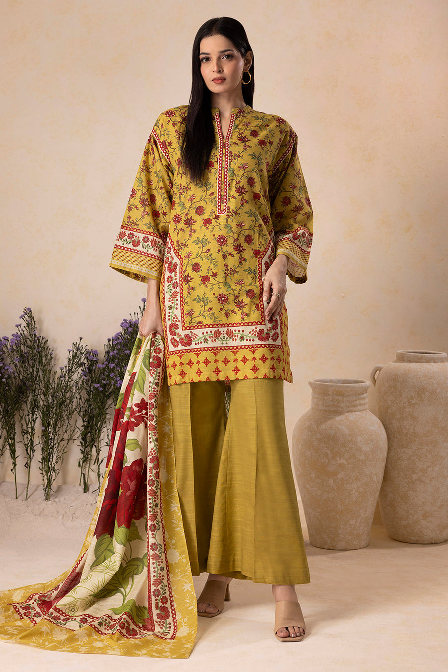 Zellbury Winter Vol-05 Unstitched Printed Khaddar 3Pc Suit WUW25X30137