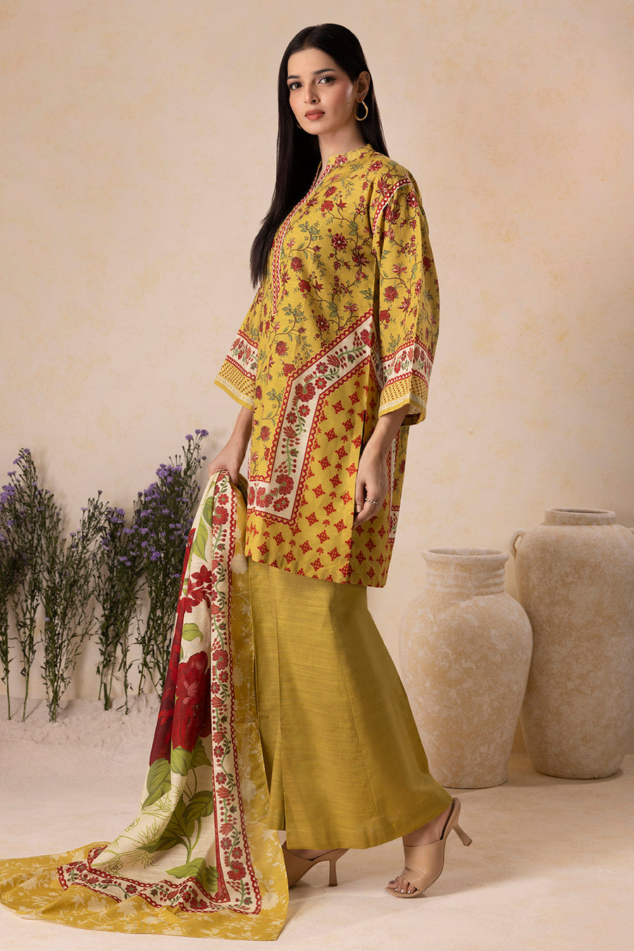 Zellbury Winter Vol-05 Unstitched Printed Khaddar 3Pc Suit WUW25X30137