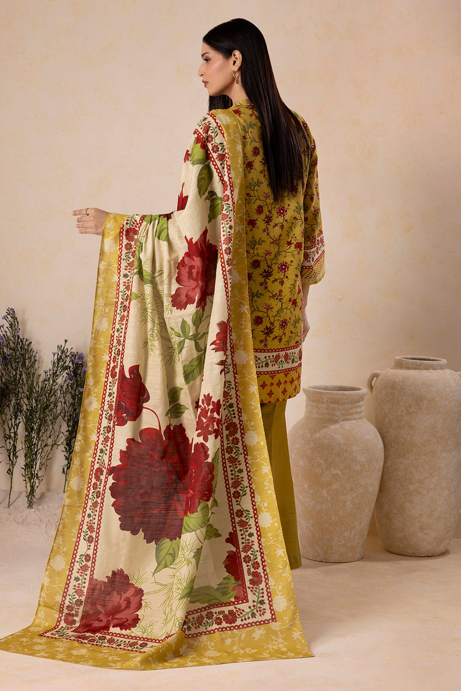 Zellbury Winter Vol-05 Unstitched Printed Khaddar 3Pc Suit WUW25X30137