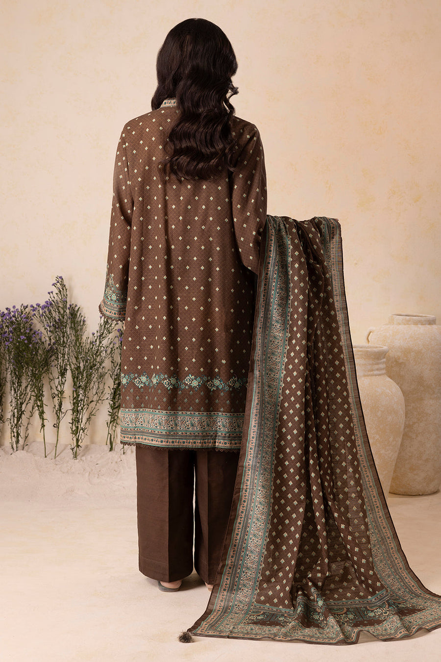 Zellbury Winter Vol-05 Unstitched Printed Khaddar 3Pc Suit WUW25X30138