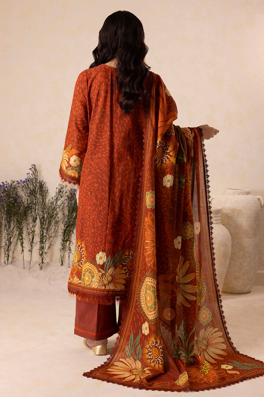 Zellbury Winter Vol-05 Unstitched Printed Khaddar 3Pc Suit WUW25X30139
