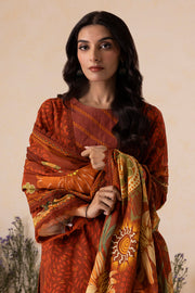 Zellbury Winter Vol-05 Unstitched Printed Khaddar 3Pc Suit WUW25X30139