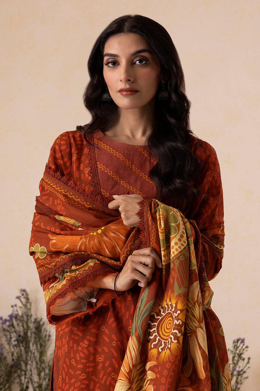 Zellbury Winter Vol-05 Unstitched Printed Khaddar 3Pc Suit WUW25X30139