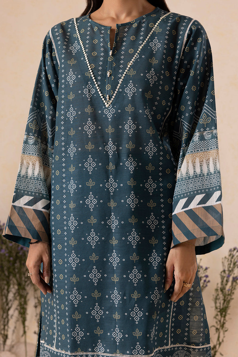 Zellbury Winter Vol-05 Unstitched Printed Khaddar 3Pc Suit WUW25X30140