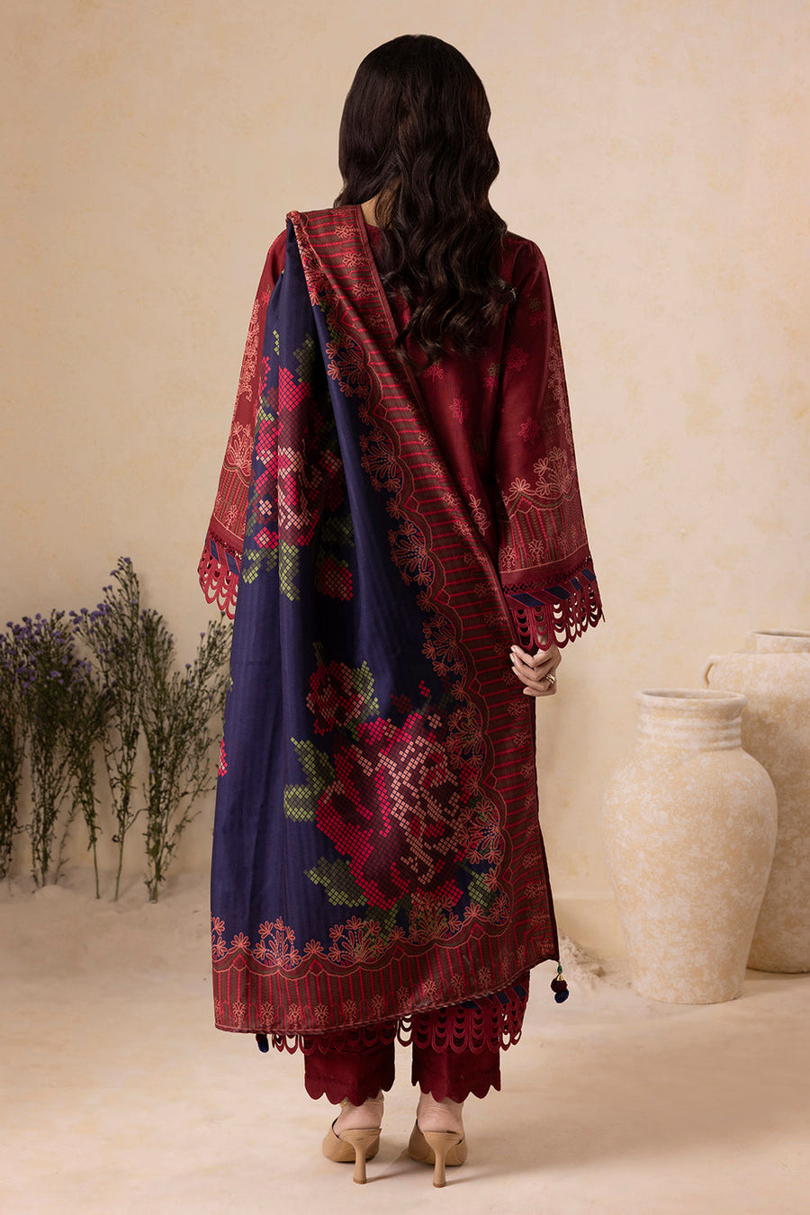 Zellbury Winter Vol-05 Unstitched Printed Khaddar 3Pc Suit WUW25X30142
