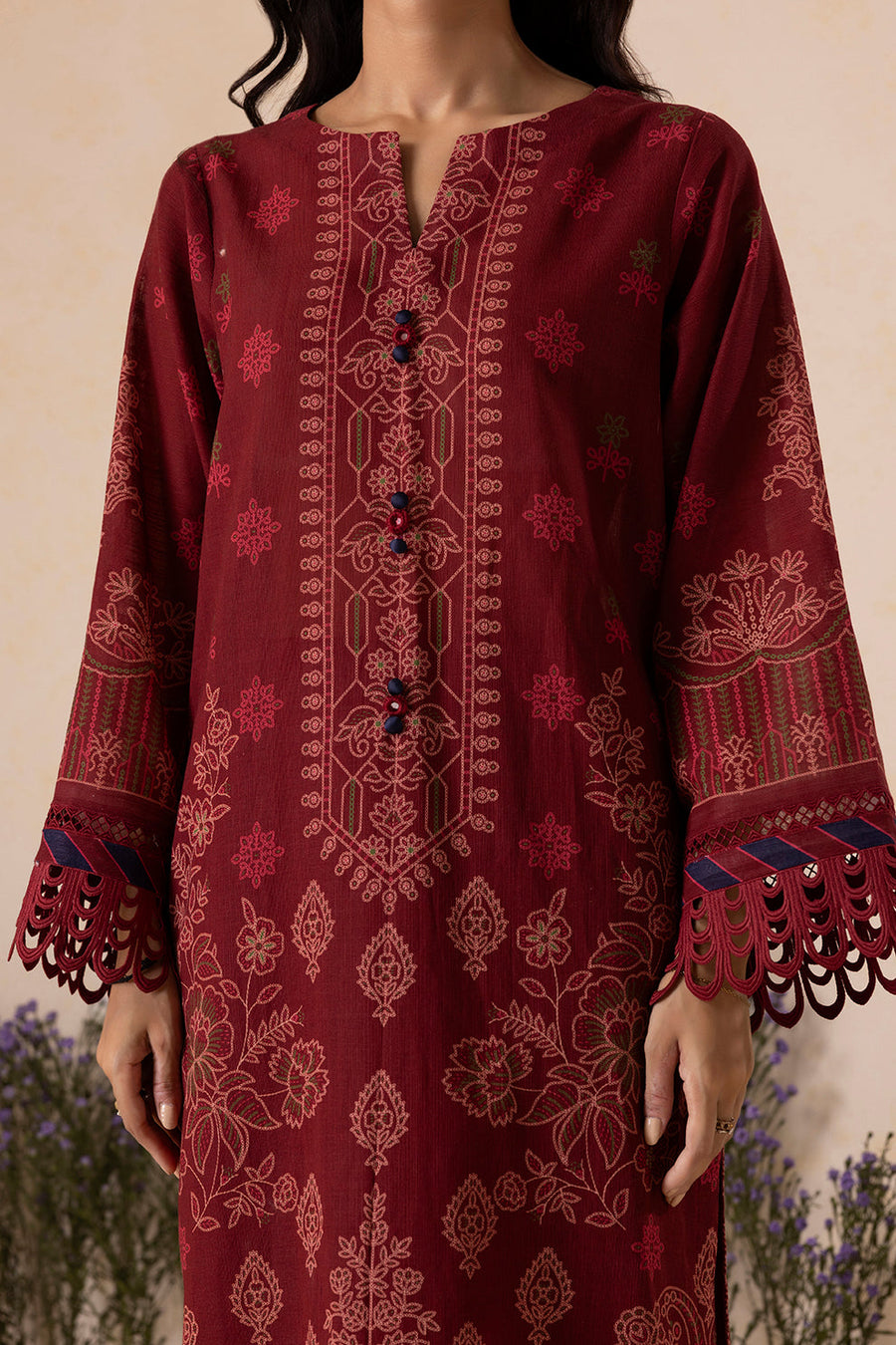 Zellbury Winter Vol-05 Unstitched Printed Khaddar 3Pc Suit WUW25X30142