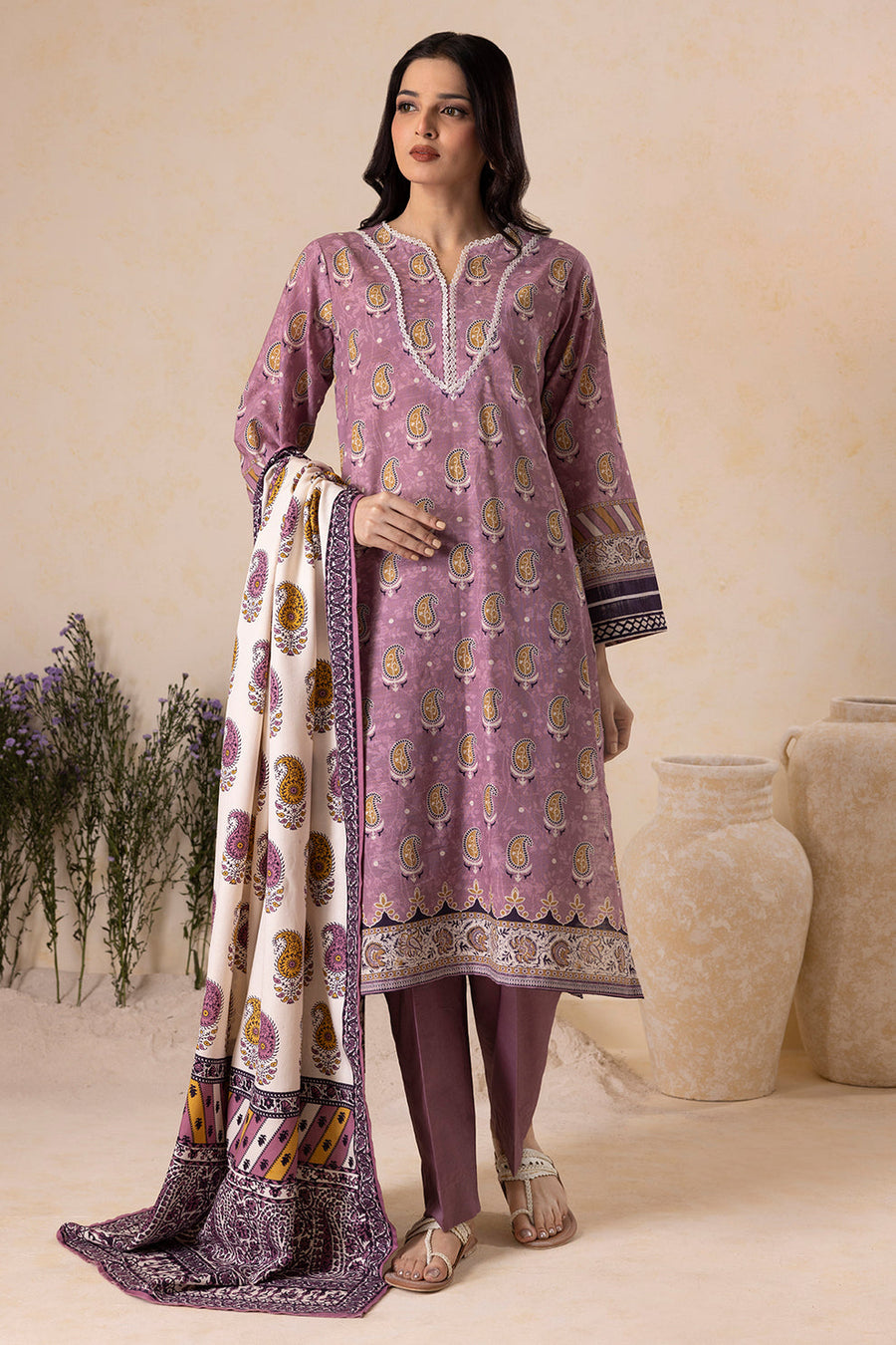 Zellbury Winter Vol-05 Unstitched Printed Khaddar 3Pc Suit WUW25X30143