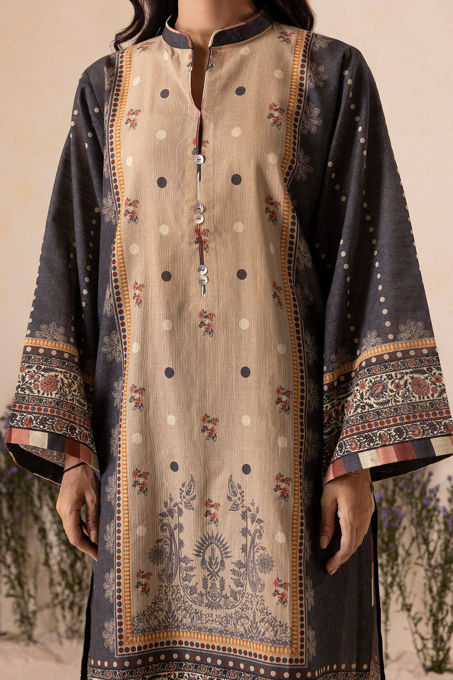 Zellbury Winter Vol-05 Unstitched Printed Karandi 3Pc Suit WUW25X30146