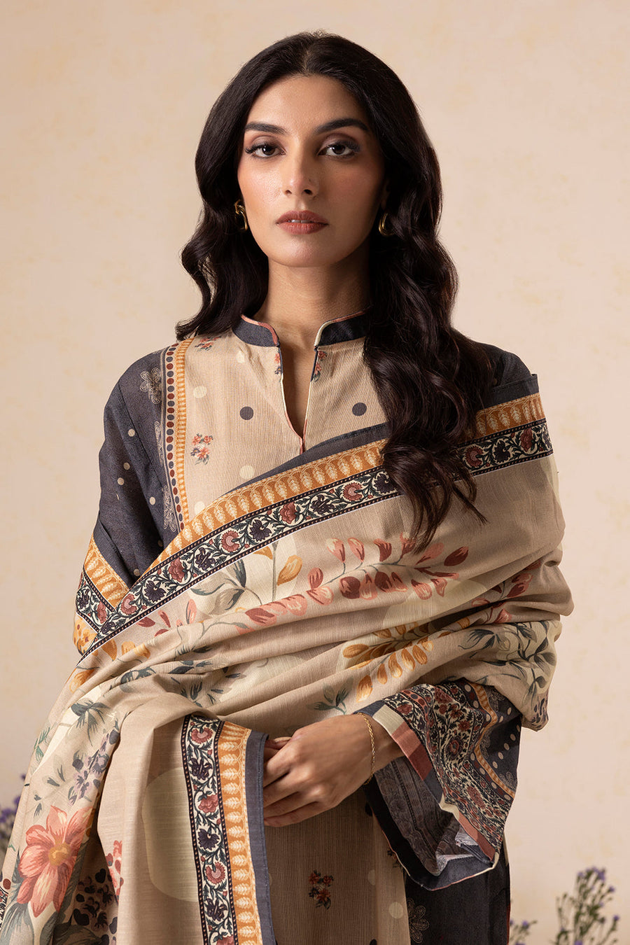 Zellbury Winter Vol-05 Unstitched Printed Karandi 3Pc Suit WUW25X30146