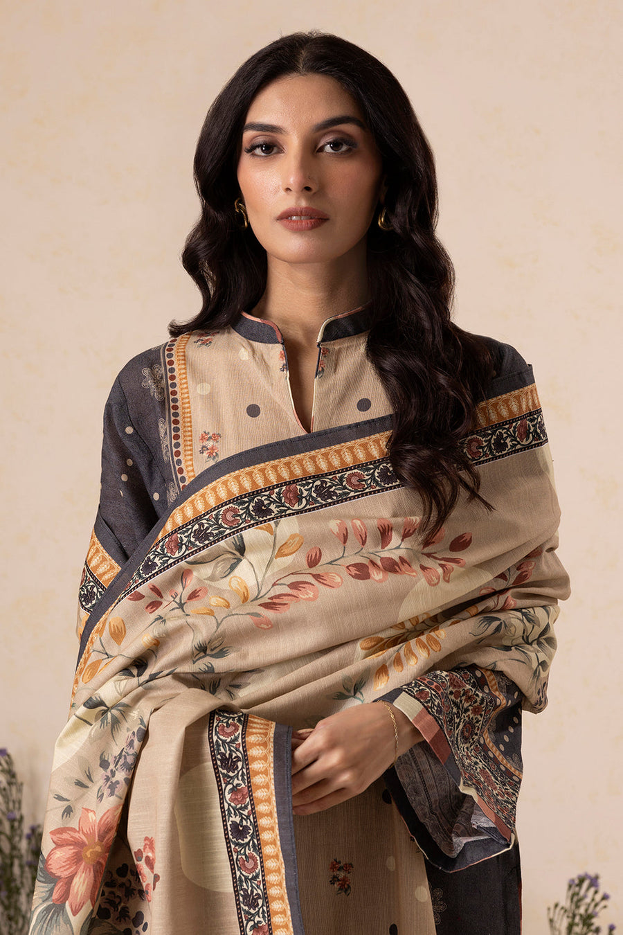 Zellbury Winter Vol-05 Unstitched Printed Karandi 3Pc Suit WUW25X30146