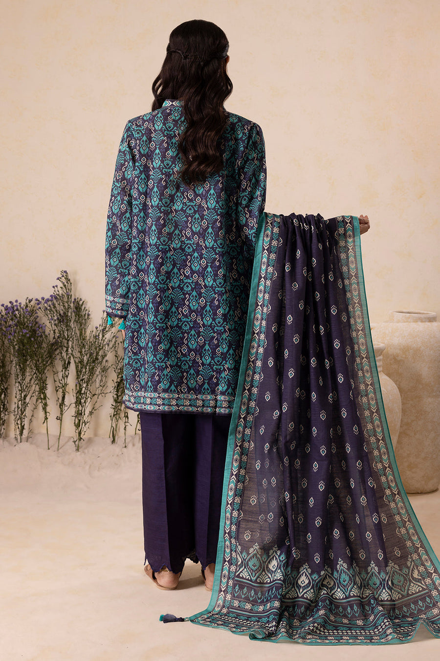 Zellbury Winter Vol-05 Unstitched Printed Karandi 3Pc Suit WUW25X30147
