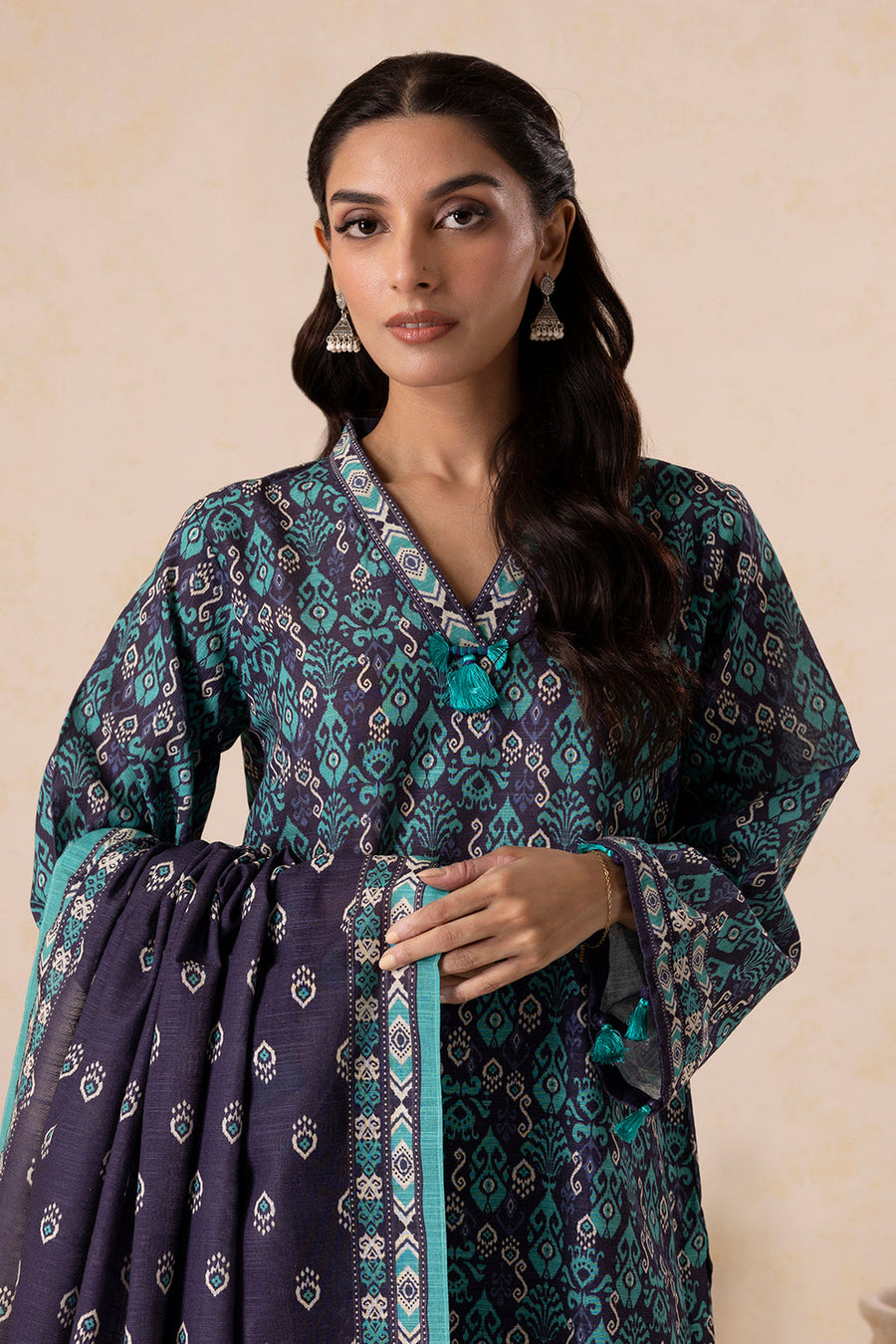 Zellbury Winter Vol-05 Unstitched Printed Karandi 3Pc Suit WUW25X30147
