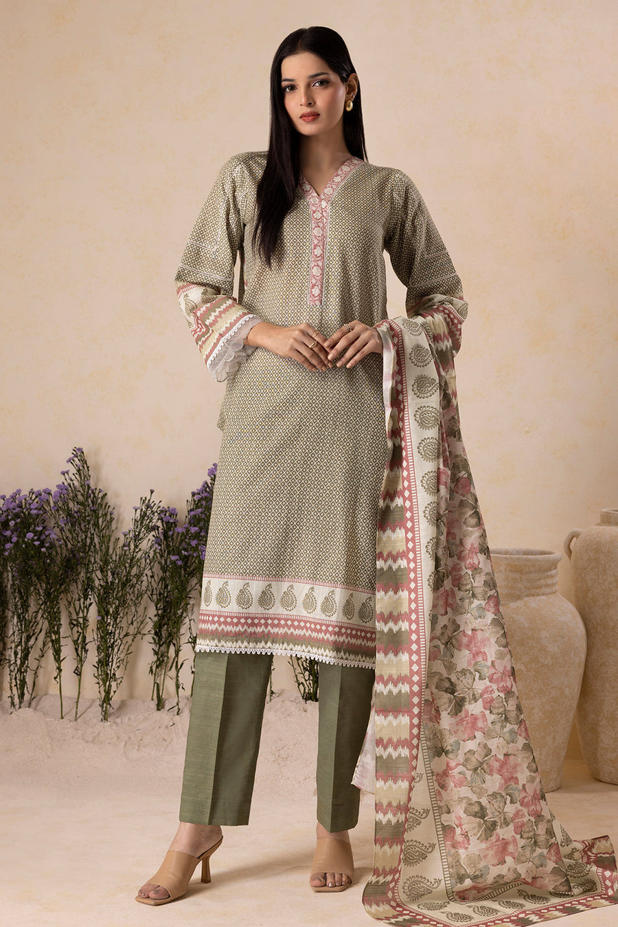Zellbury Winter Vol-05 Unstitched Printed Karandi 3Pc Suit WUW25X30149