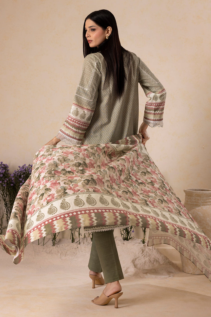 Zellbury Winter Vol-05 Unstitched Printed Karandi 3Pc Suit WUW25X30149