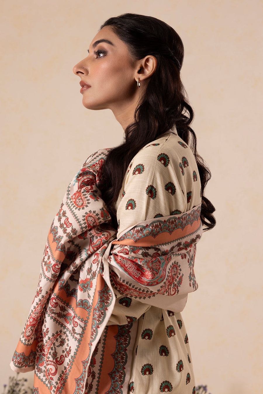 Zellbury Winter Vol-05 Unstitched Printed Khaddar 3Pc Suit WUW25X30155