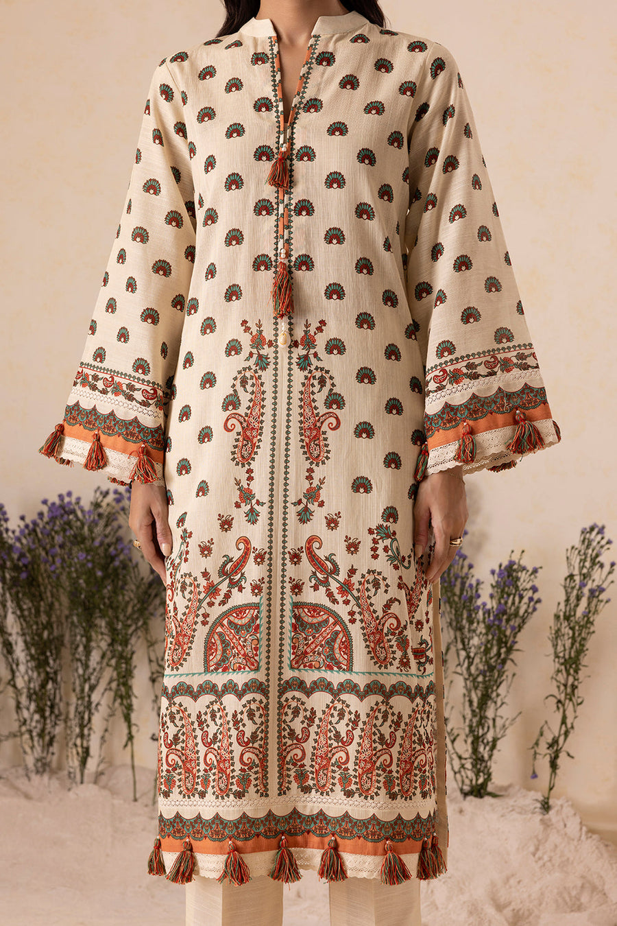 Zellbury Winter Vol-05 Unstitched Printed Khaddar 3Pc Suit WUW25X30155