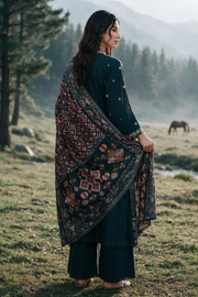 Zellbury Embroidered Khaddar Unstitched 3Pc Suit WUWQ1E30335