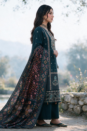 Zellbury Embroidered Khaddar Unstitched 3Pc Suit WUWQ1E30335
