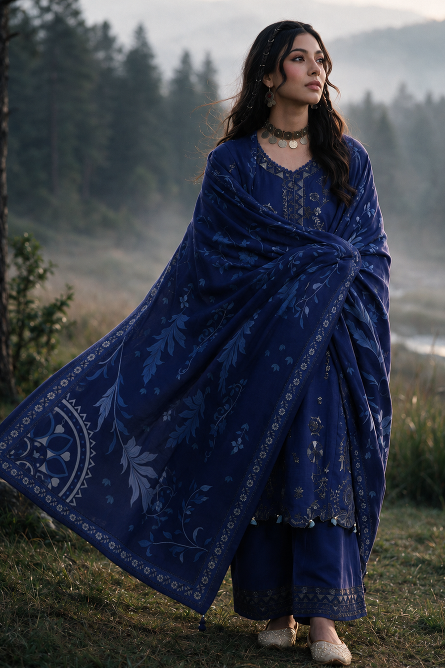 Zellbury Embroidered Khaddar Unstitched 3Pc Suit WUWQ1E30337