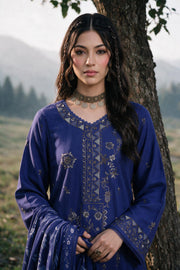 Zellbury Embroidered Khaddar Unstitched 3Pc Suit WUWQ1E30337