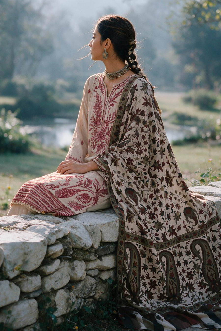 Zellbury Embroidered Khaddar Unstitched 3Pc Suit WUWQ1E30338
