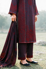 Zellbury Embroidered Khaddar Unstitched 3Pc Suit WUWQIE30340