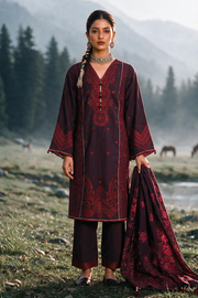 Zellbury Embroidered Khaddar Unstitched 3Pc Suit WUWQIE30340