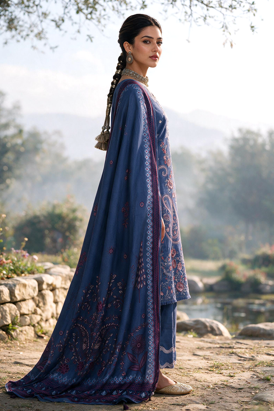 Zellbury Embroidered Khaddar Unstitched 3Pc Suit WUWQ1E30341