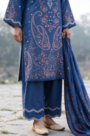 Zellbury Embroidered Khaddar Unstitched 3Pc Suit WUWQ1E30341