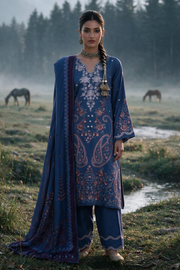 Zellbury Embroidered Khaddar Unstitched 3Pc Suit WUWQ1E30341