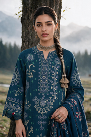 Zellbury Embroidered Khaddar Unstitched 3Pc Suit WUWQ1E30342