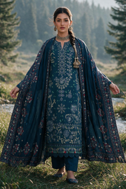 Zellbury Embroidered Khaddar Unstitched 3Pc Suit WUWQ1E30342